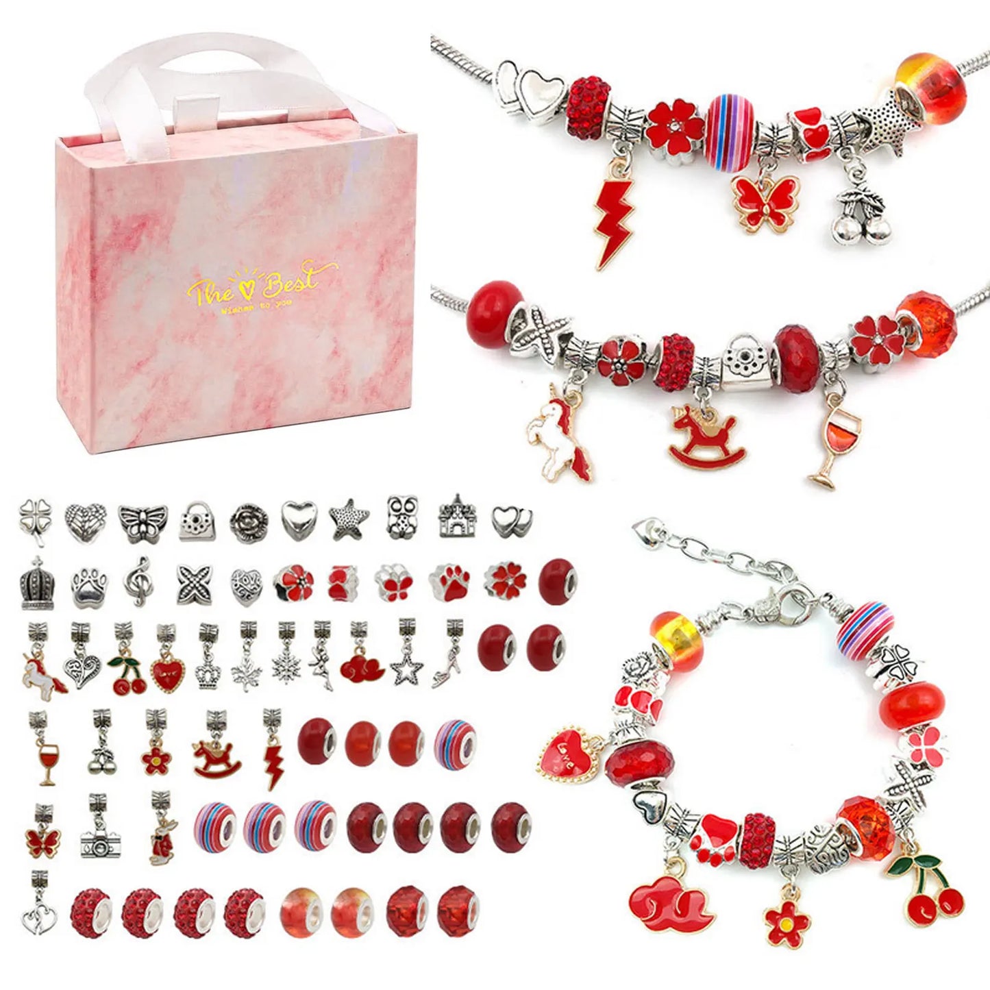 Christmas Magic Jewelry Making Kit – 112 PCS Charm Set