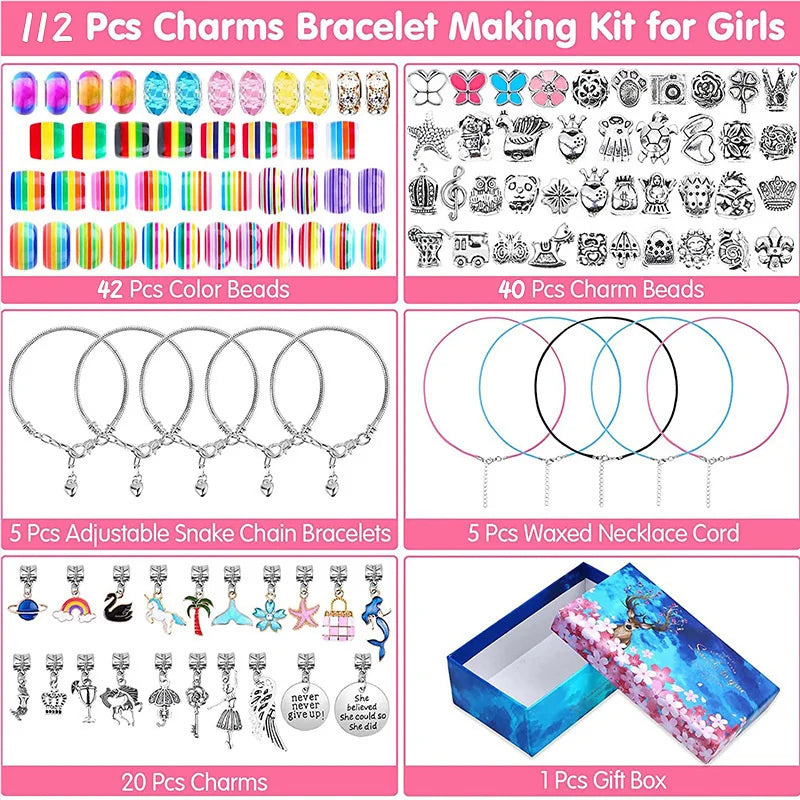 Christmas Magic Jewelry Making Kit – 112 PCS Charm Set
