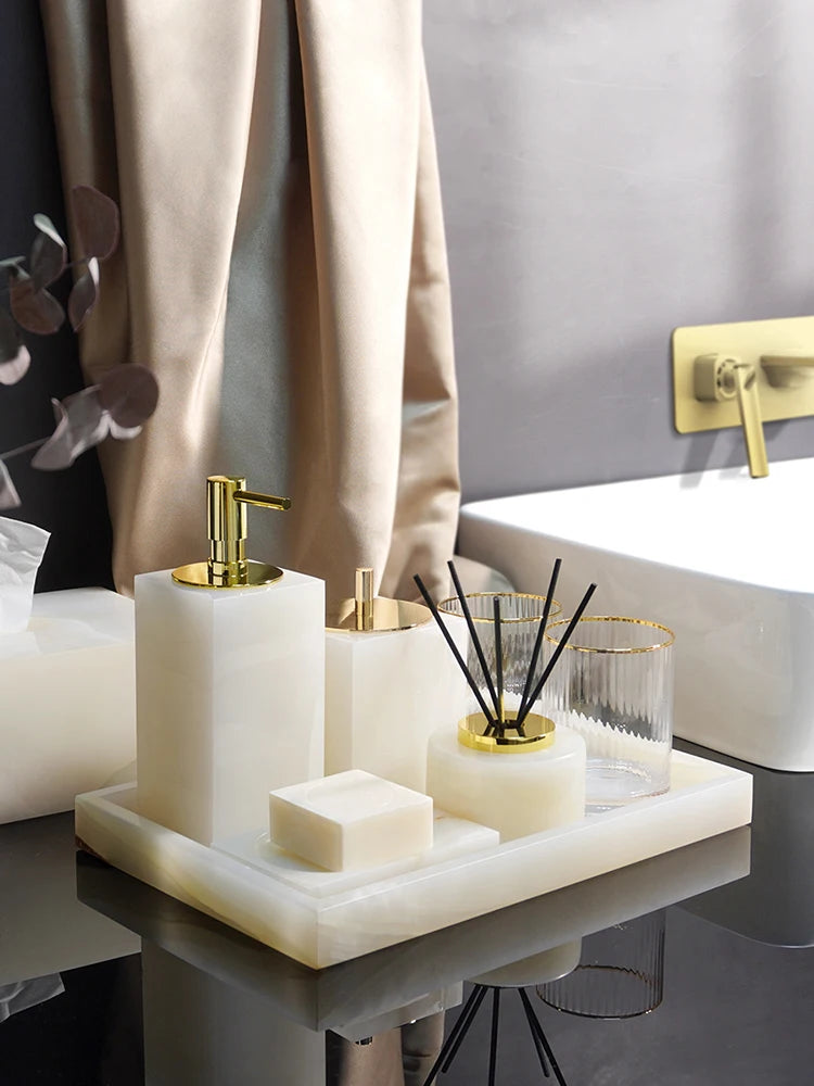Marble & Onyx Bathroom Luxury Set