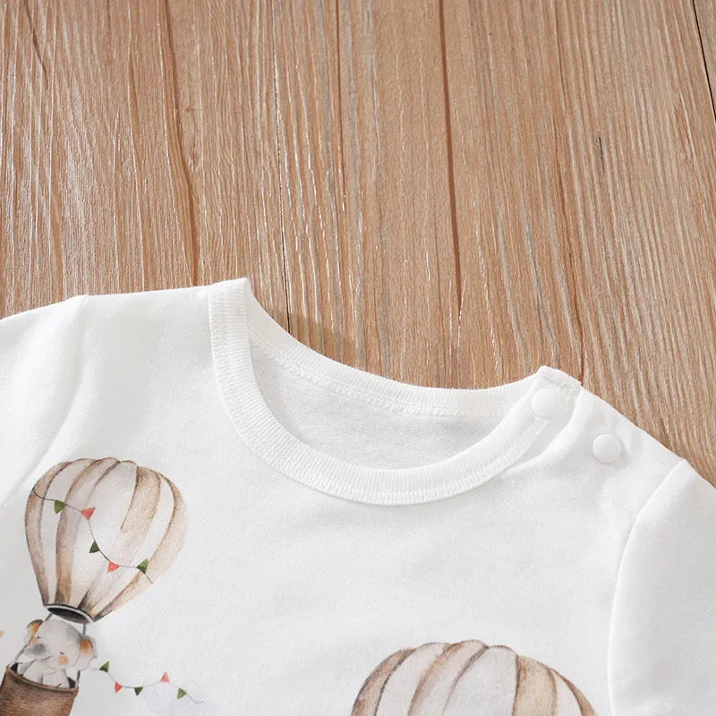 Casual Short-Sleeve Baby Bodysuit.