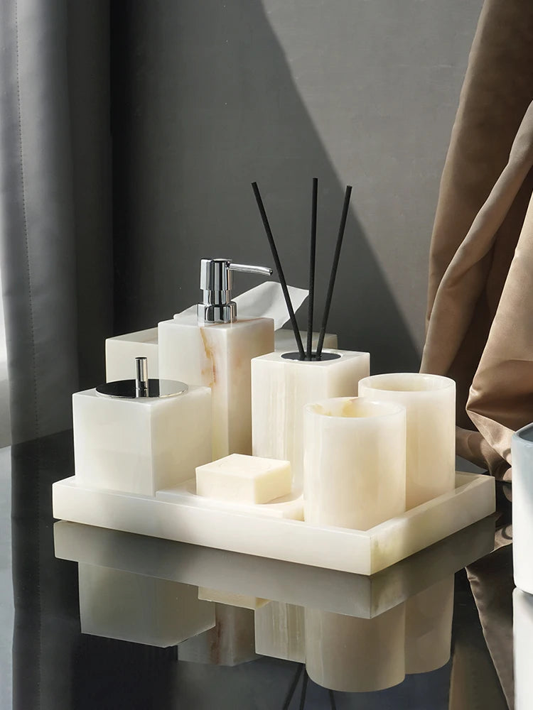 Marble & Onyx Bathroom Luxury Set