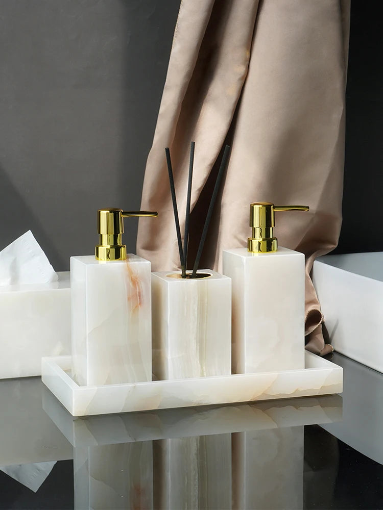 Marble & Onyx Bathroom Luxury Set