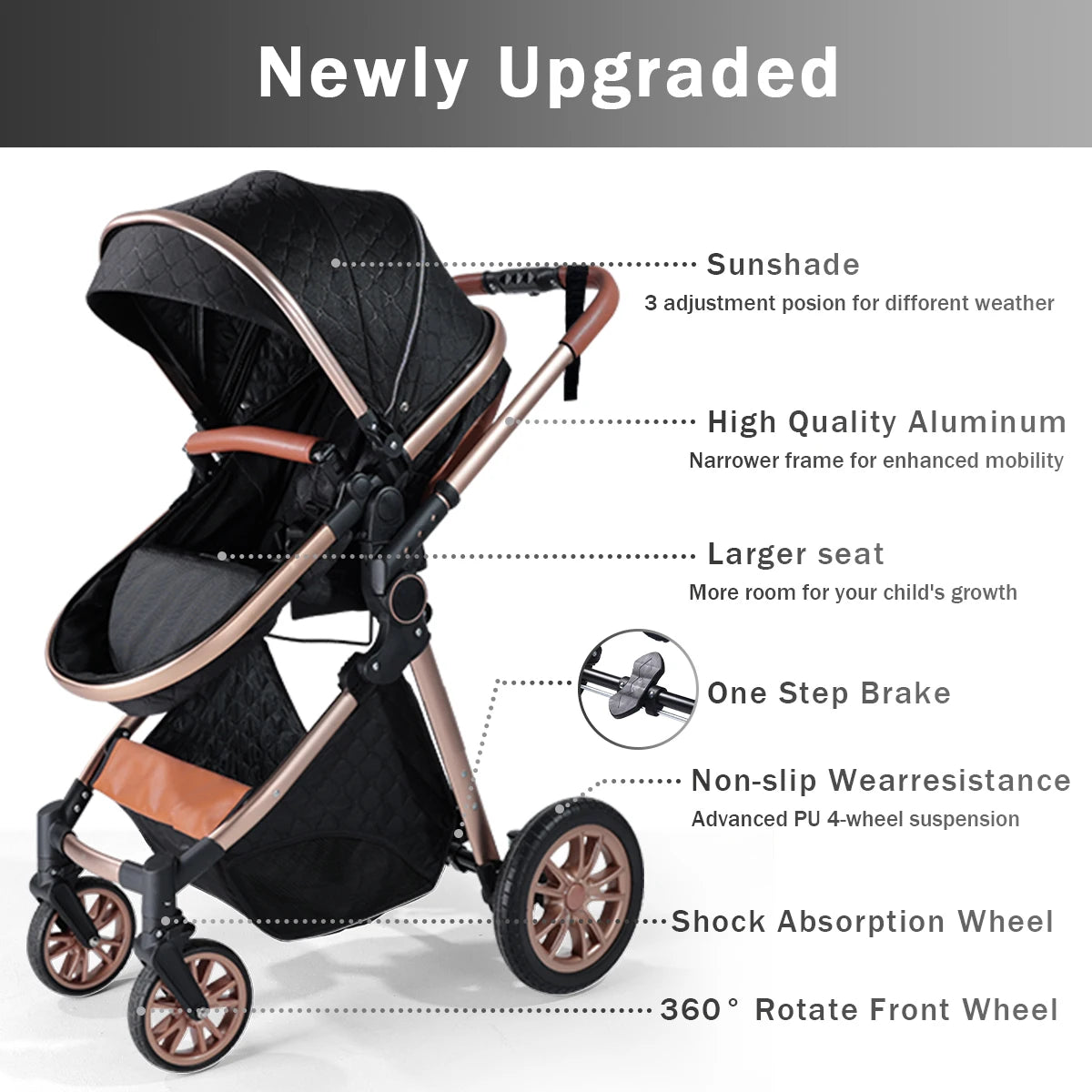 baby stroller with sunshade