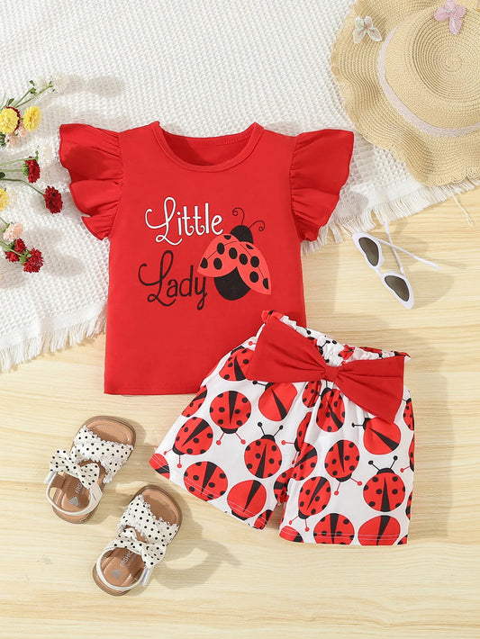 Sleeveless Ladybug Outfit T-shirt