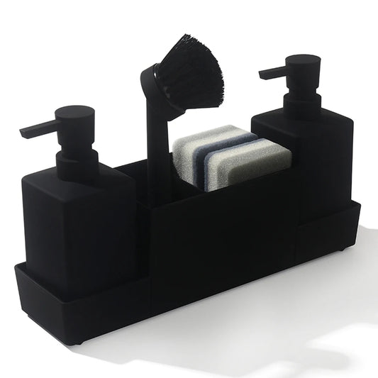 SinkOrganizer Soap Dispenser and Brush Set