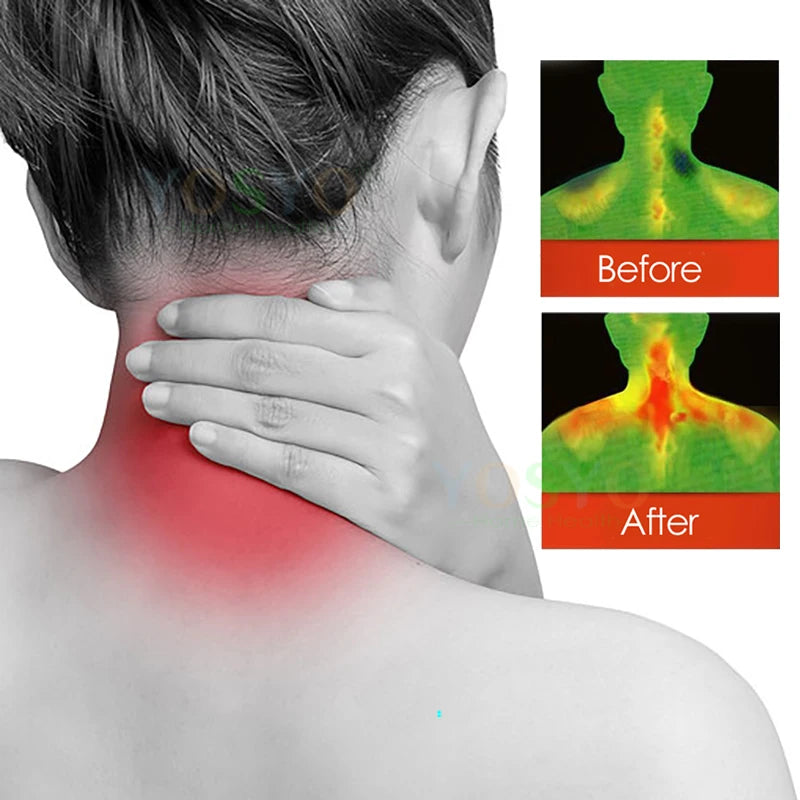 Electric Heated Cervical Massage Strap with Adjustable Neck Protection