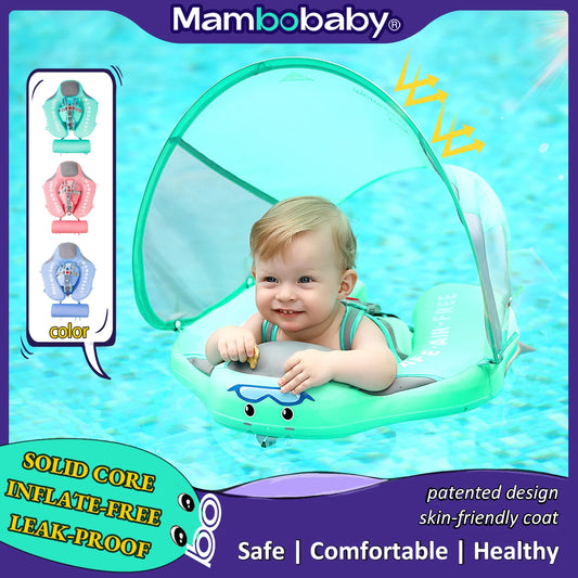 Baby Float with Sunshade Canopy and Crotch Strap