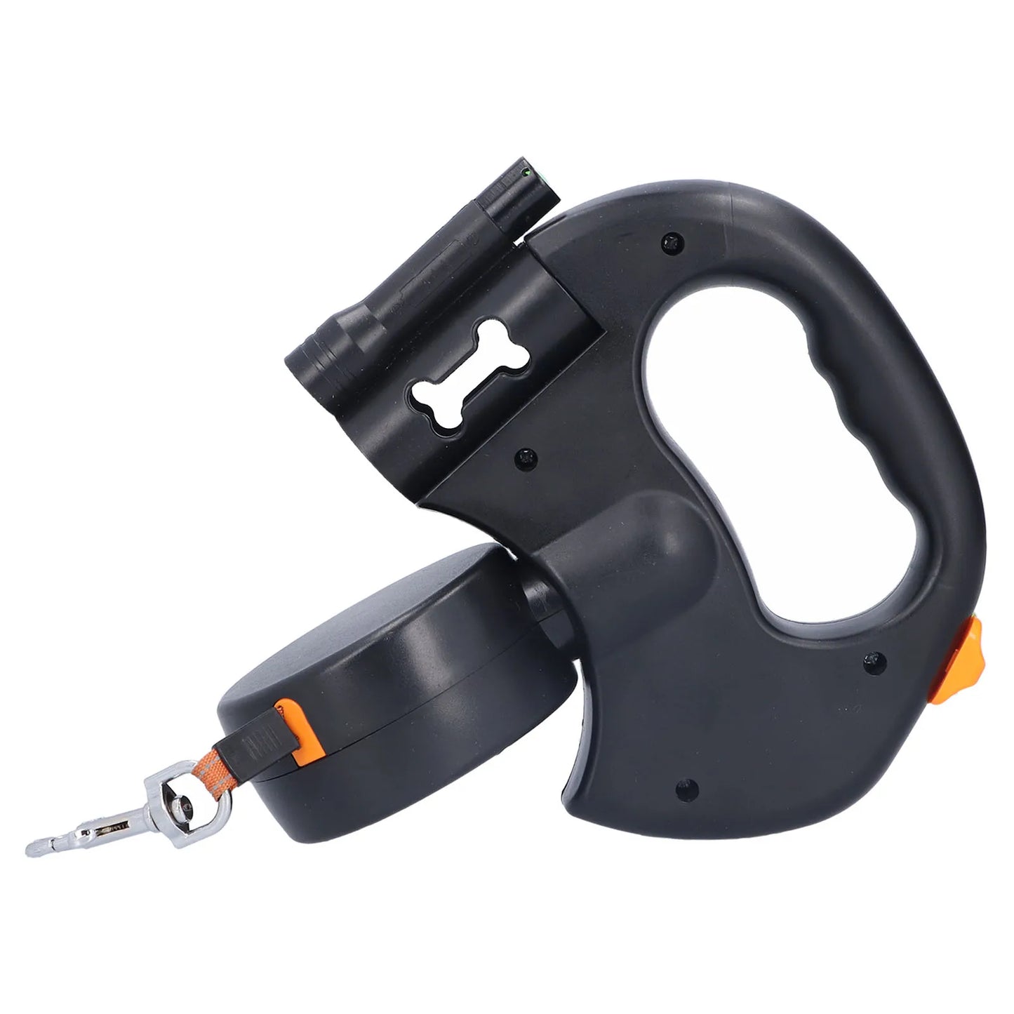 Automatic Retractable Pet Leash Double Dog Leash with Flashlight and Bag Dispenser