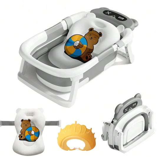 Folding Baby Bathtub with Thermometer
