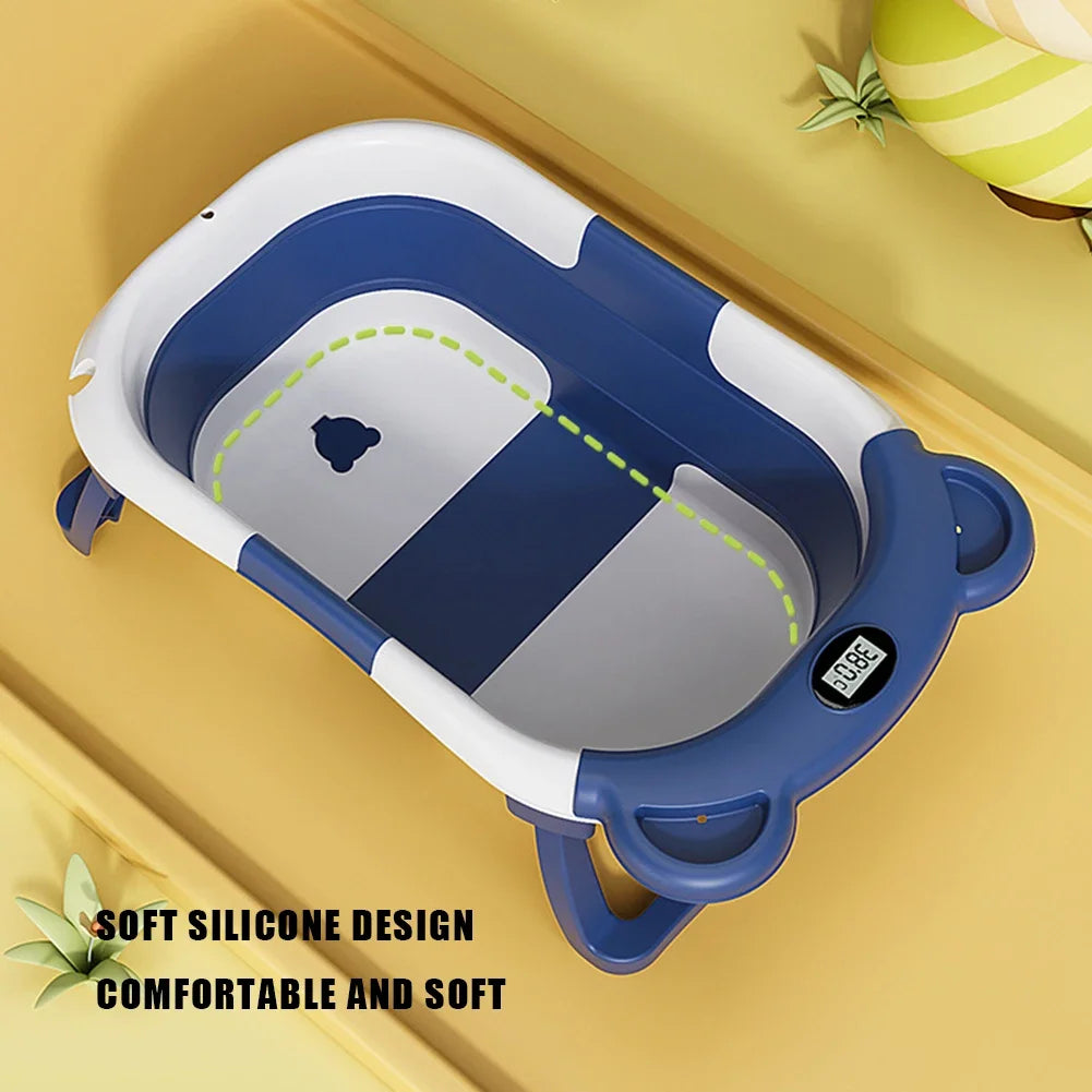 Real-time Temperature Silicone Baby Bath Bathtub