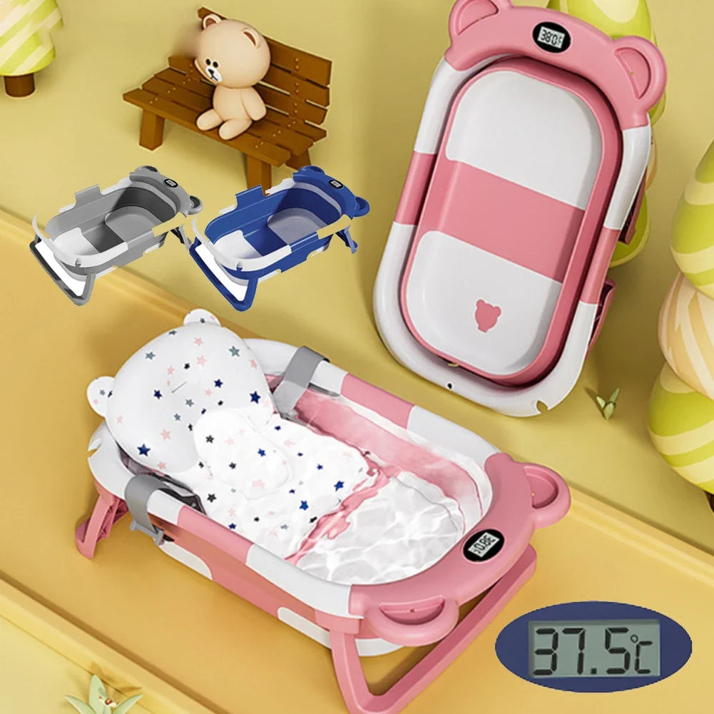 Real-time Temperature Silicone Baby Bath Bathtub
