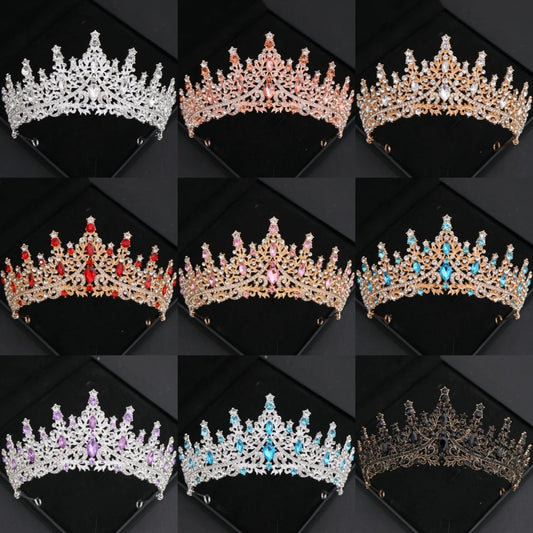 Baroque Crystal Tiaras And Crowns Rhinestone Prom Diadem Crown For Women Bridal Wedding Hair Accessories Jewelry Crown Tiara