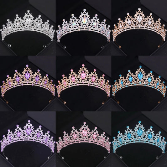 Baroque Crystal Crown Tiara For Women Party Rhinestone Prom Diadem Bridal Wedding Hair Accessories Jewelry Tiaras And Crowns