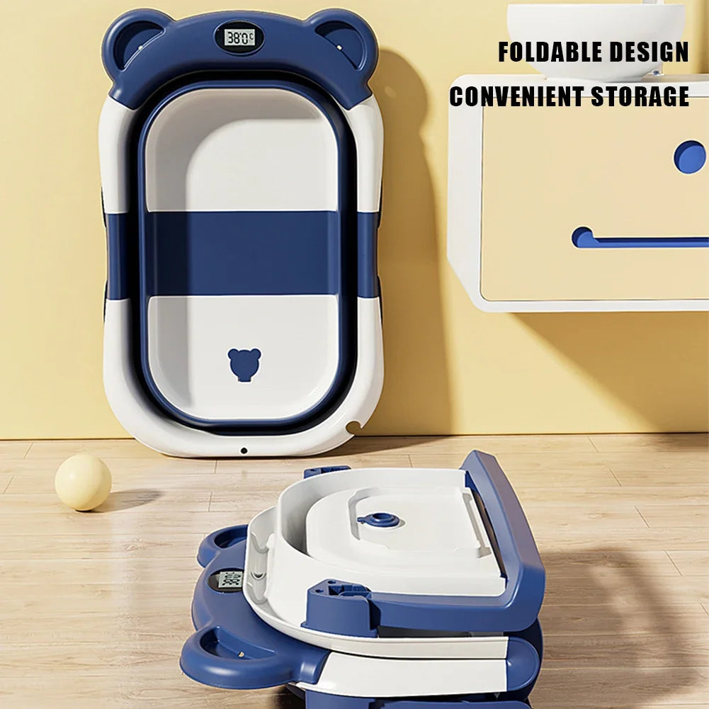 Real-time Temperature Silicone Baby Bath Bathtub