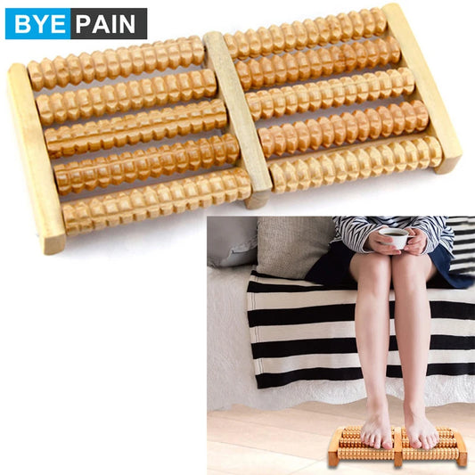 Wooden roller Foot Massager
