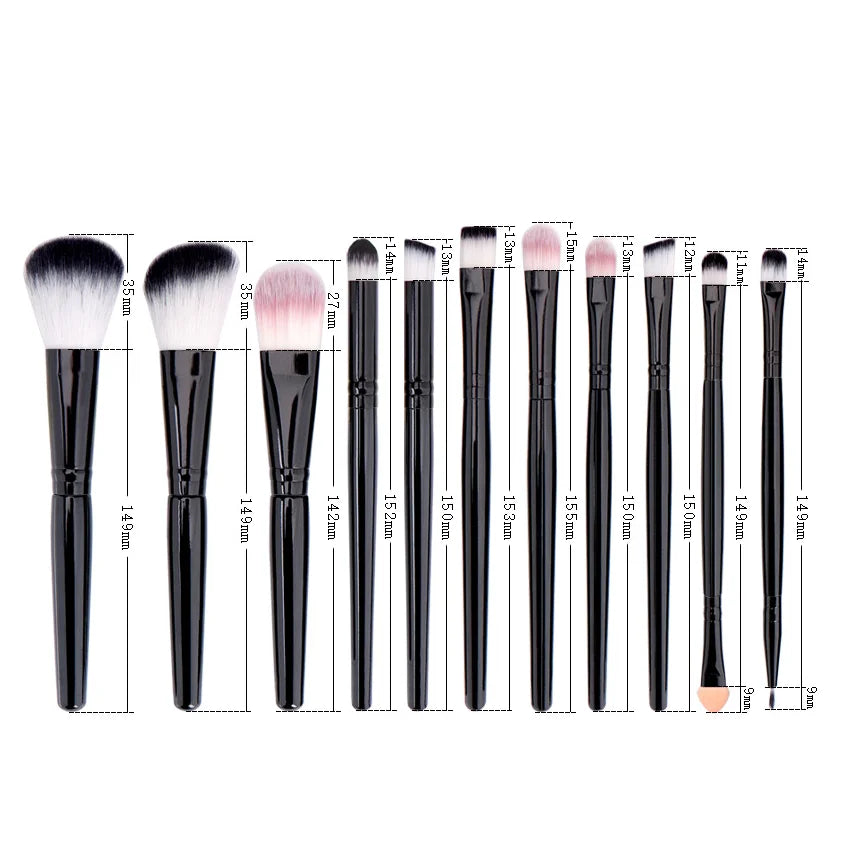 Deluxe Makeup Brush Starter Kit with Travel Case